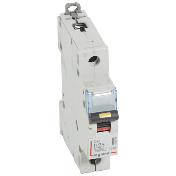 Disjoncteur dx³ 10000-vis/vis-1p-230/400v~-25a-16ka-courbe b-protect départ - Legrand - 408889