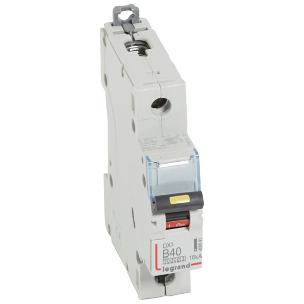 Disjoncteur dx³ 10000-vis/vis-1p-230/400v~-40a-16ka-courbe b-protect départ - Legrand - 408891