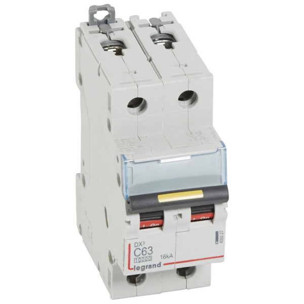 Disjoncteur dx³ 10000-vis/vis-2p-230/400v~-63a-16ka-courbe c-protect départ - Legrand - 409227
