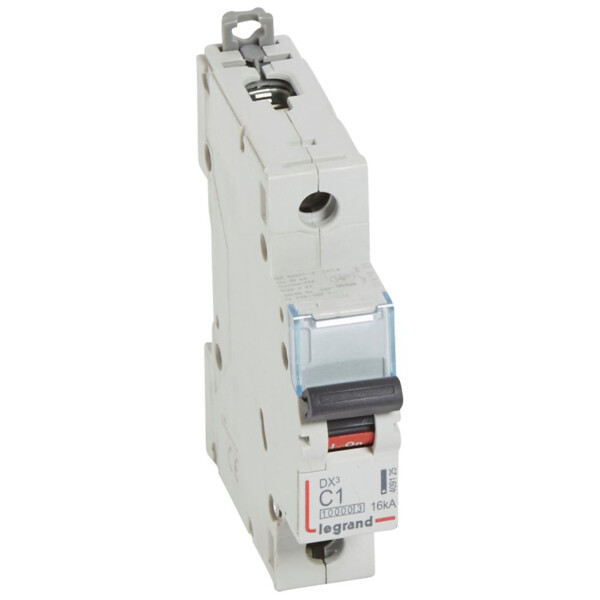 Disjoncteur dx³ 10000-vis/vis-1p-230/400v~-1a-16ka-courbe c-protect départ - Legrand - 409125