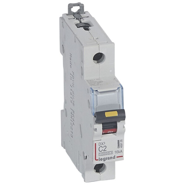Disjoncteur dx³ 10000-vis/vis-1p-230/400v~-2a-16ka-courbe c-protect départ - Legrand - 409126