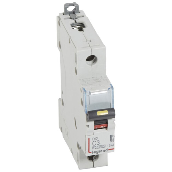 Disjoncteur dx³ 10000-vis/vis-1p-230/400v~-3a-16ka-courbe c-protect départ - Legrand - 409127