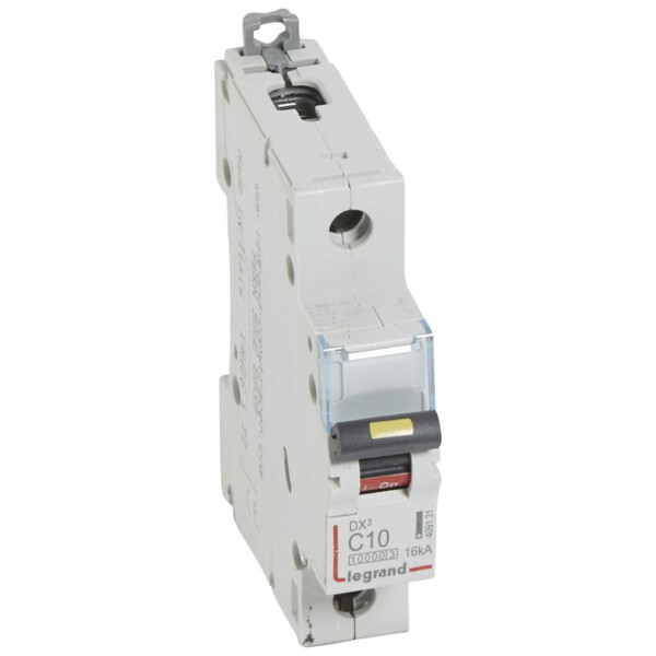 Disjoncteur dx³ 10000-vis/vis-1p-230/400v~-10a-16ka-courbe c-protect départ - Legrand - 409131