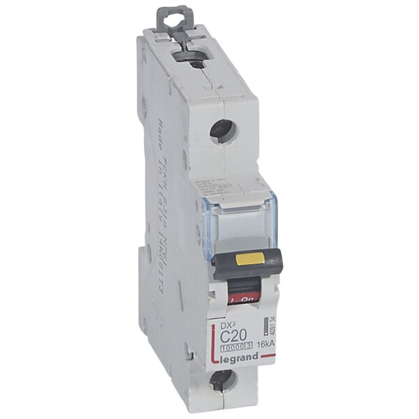 Disjoncteur dx³ 10000-vis/vis-1p-230/400v~-20a-16ka-courbe c-protect départ - Legrand - 409134