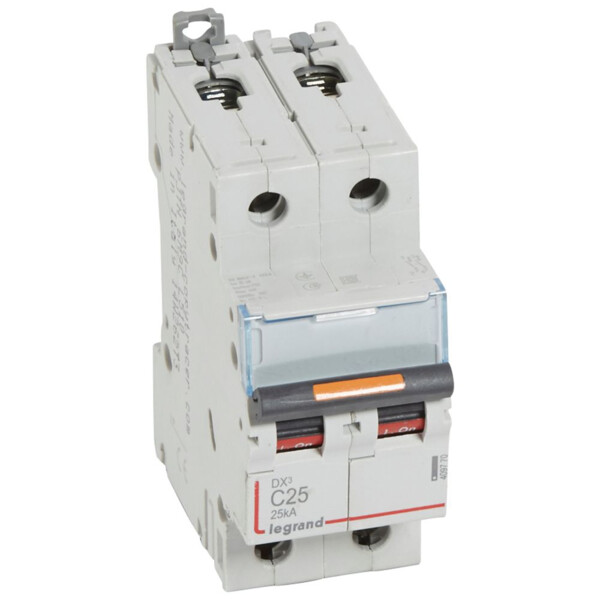 Disjoncteur dx³-vis/vis-2p-230/400v~-25a-25ka-courbe c-protect départ - Legrand - 409770
