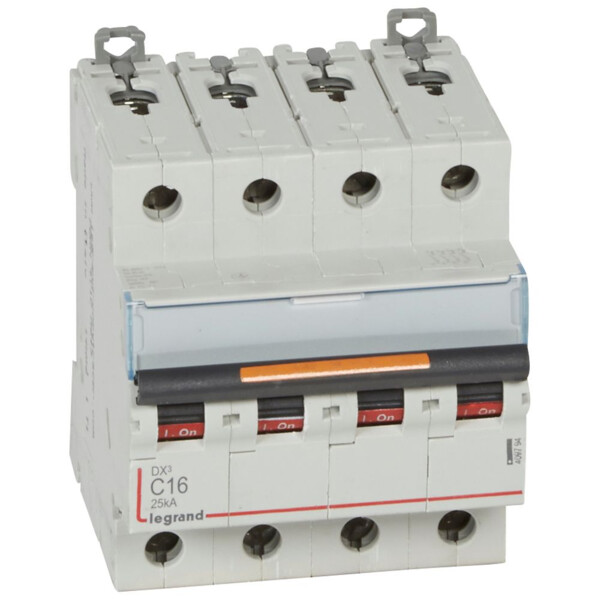 Disjoncteur dx³-vis/vis-4p-400v~-16a-25ka-courbe c-protect départ - Legrand - 409794