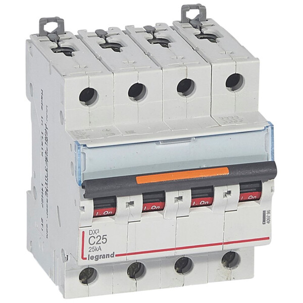 Disjoncteur dx³-vis/vis-4p-400v~-25a-25ka-courbe c-protect départ - Legrand - 409796