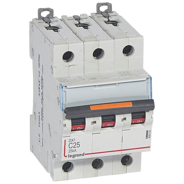 Disjoncteur dx³-vis/vis-3p-400v~-25a-25ka-courbe c-protect départ - Legrand - 409783