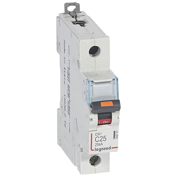 Disjoncteur dx³-vis/vis-1p-230/400v~-25a-25ka-courbe c-protect départ - Legrand - 409757