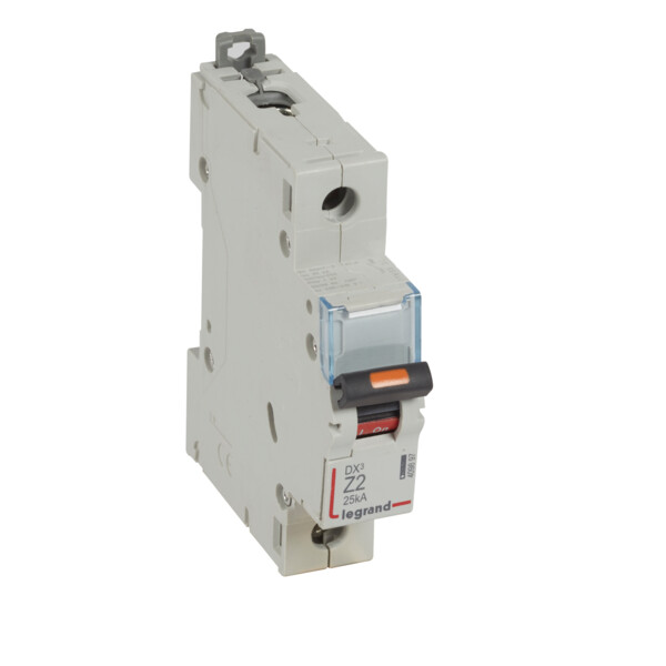 Disjoncteur dx³ 25 ka - courbe z - 1p 230/400v~- 2 a - vis/vis - 1 module - Legrand - 409897