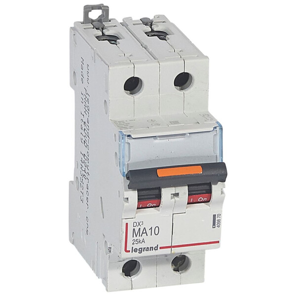 Disjoncteur dx³ ma-vis/vis-2p-230/400v~-10a-25ka-magnétique seul-protect départ - Legrand - 409870