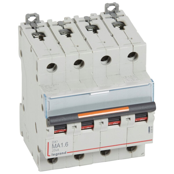 Disjoncteur dx³ ma-vis/vis-4p-400v~-1,6a-25ka-magnétique seul-protect départ - Legrand - 409886
