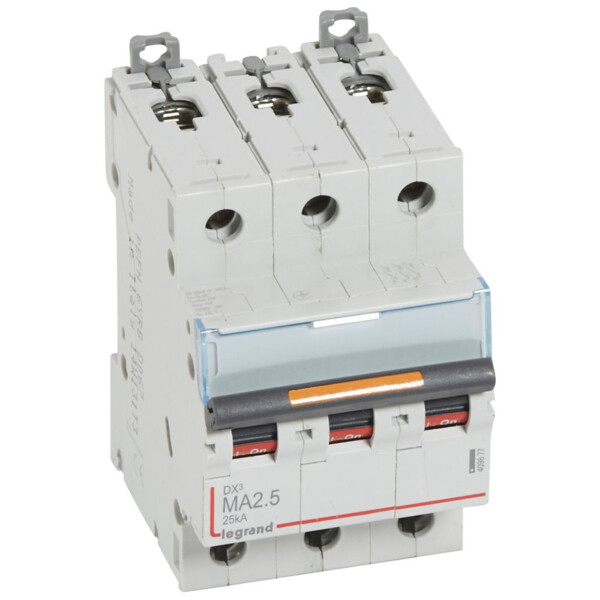 Disjoncteur dx³ ma-vis/vis-3p-400v~-2,5a-25ka-magnétique seul-protect départ - Legrand - 409877