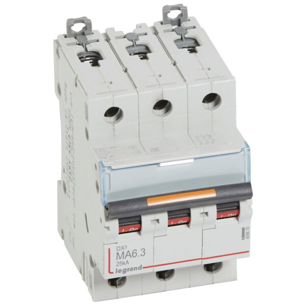 Disjoncteur dx³ ma-vis/vis-3p-400v~-6,3a-25ka-magnétique seul-protect départ - Legrand - 409879