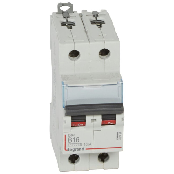 Disjoncteur dx³ 6000 -vis/vis- 2p-230/400v~ -16a-10ka - courbe b - protect départ - Legrand - 407494