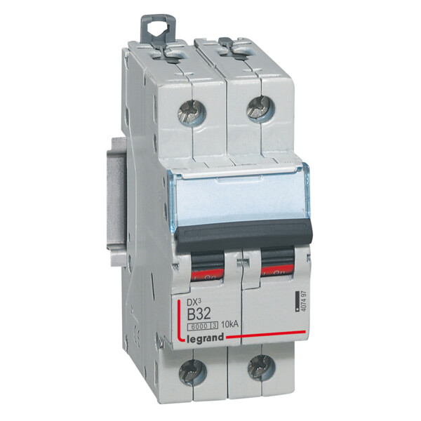 Disjoncteur dx³ 6000 -vis/vis- 2p-230/400v~ -32a-10ka - courbe b - protect départ - Legrand - 407497