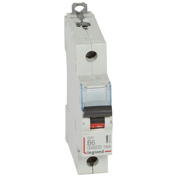 Disjoncteur dx³ 6000 -vis/vis- 1p-230/400v~ -6a-10ka - courbe b - protect départ - Legrand - 407415