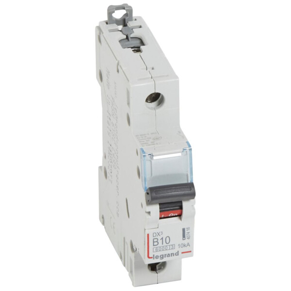 Disjoncteur dx³ 6000 -vis/vis- 1p-230/400v~ -10a-10ka - courbe b - protect départ - Legrand - 407416