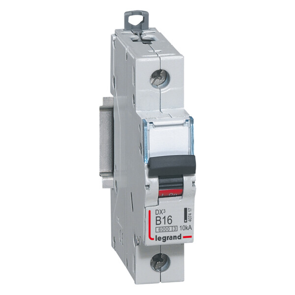 Disjoncteur dx³ 6000 -vis/vis- 1p-230/400v~ -16a-10ka - courbe b - protect départ - Legrand - 407417