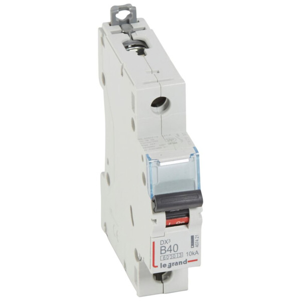 Disjoncteur dx³ 6000 -vis/vis- 1p-230/400v~ -40a-10ka - courbe b - protect départ - Legrand - 407421