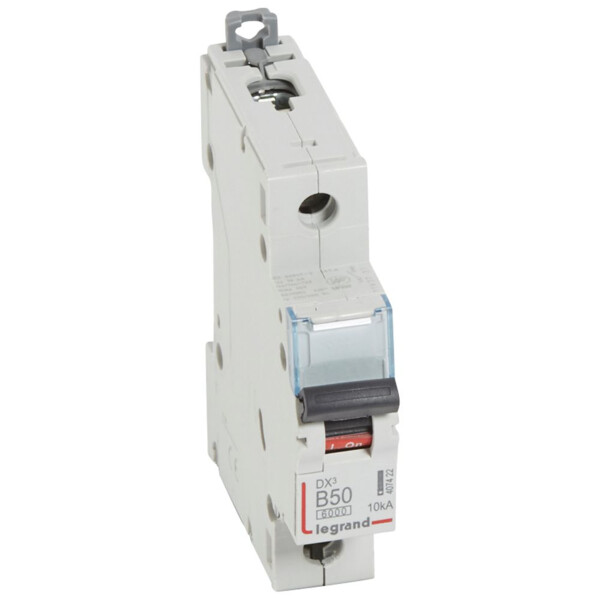 Disjoncteur dx³ 6000 -vis/vis- 1p-230/400v~ -50a-10ka - courbe b - protect départ - Legrand - 407422