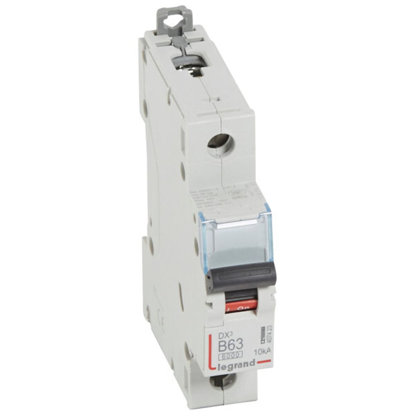 Disjoncteur dx³ 6000 -vis/vis- 1p-230/400v~ -63a-10ka - courbe b - protect départ - Legrand - 407423