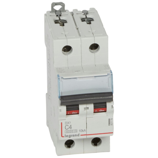 Disjoncteur dx³ 6000 -vis/vis- 2p-230/400v~ -4a-10ka - courbe c - protect départ - Legrand - 407779