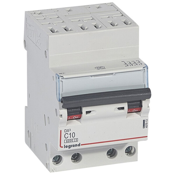 Disjoncteur 4P 10 A Courbe C 10 kA DX36000 Legrand - Legrand - 407913