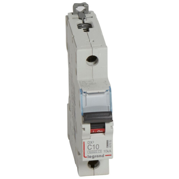Disjoncteur dx³ 6000 -vis/vis- u+n - 230v~ -10 a -10 ka - courbe c - protect départ - Legrand - 407698