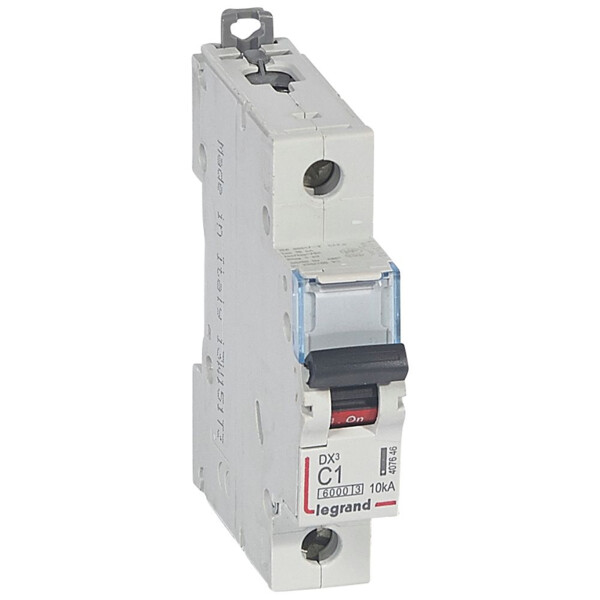 Disjoncteur dx³ 6000 -vis/vis- 1p-230/400v~ -1a-10ka - courbe c - protect départ - Legrand - 407646