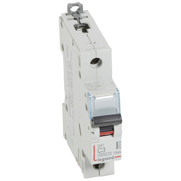 Disjoncteur dx³ 6000 -vis/vis- 1p-230/400v~ -3a-10ka - courbe c - protect départ - Legrand - 407648
