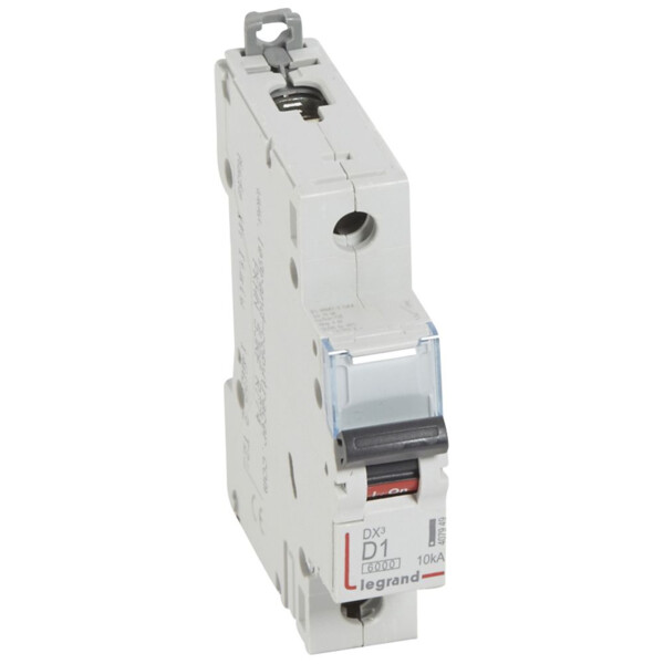 Disjoncteur dx³ 6000 -vis/vis- 1p-230/400v~ -1a-10ka - courbe d - protect départ mono - Legrand - 407949
