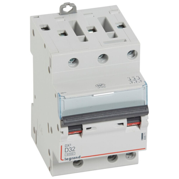 Disjoncteur dx³ 6000-vis/vis-3p-400v~-32a-10ka-courbe d-départ tri-peigne hx³ opti 4p - Legrand - 408071