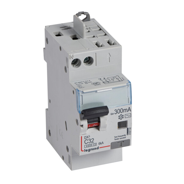 Disjoncteur différentiel dx³ 4500-vis/auto-u+n 230v~ 32a-typeac-300ma-6ka courbe c-tête de groupe - Legrand - 410732