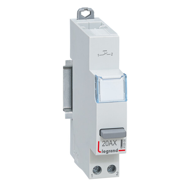 Poussoir modulaire - simple fonction 1 no - 1 module - Legrand - 412908