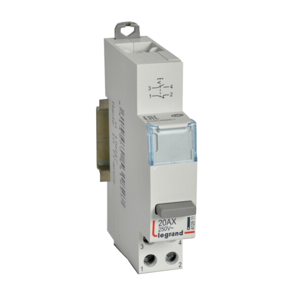 Interrupteur poussoir modulaire - simple fonction 1 no + nf - 1 module - Legrand - 412911