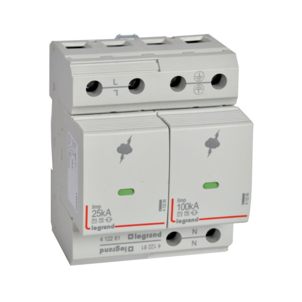 Protection des installations risque très élevé-t1 - iimp 25 ka/pôle-1p+n - Legrand - 412281