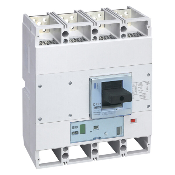 Disjoncteur électronique s2 dpx³ 1600 - icu 50 ka - 4p - 800 a - Legrand - 422318