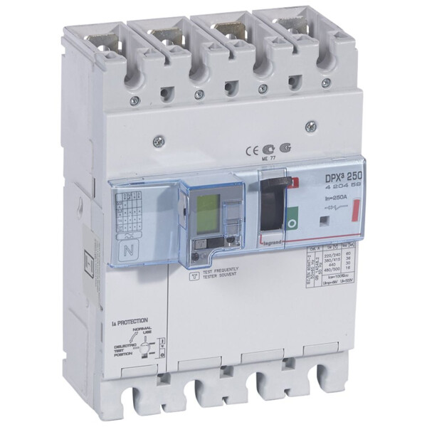 Disjoncteur de puissance dpx³ 250 - électro diff à unité de mesure - 36 ka - 4p - 250 a - Legrand - 420459