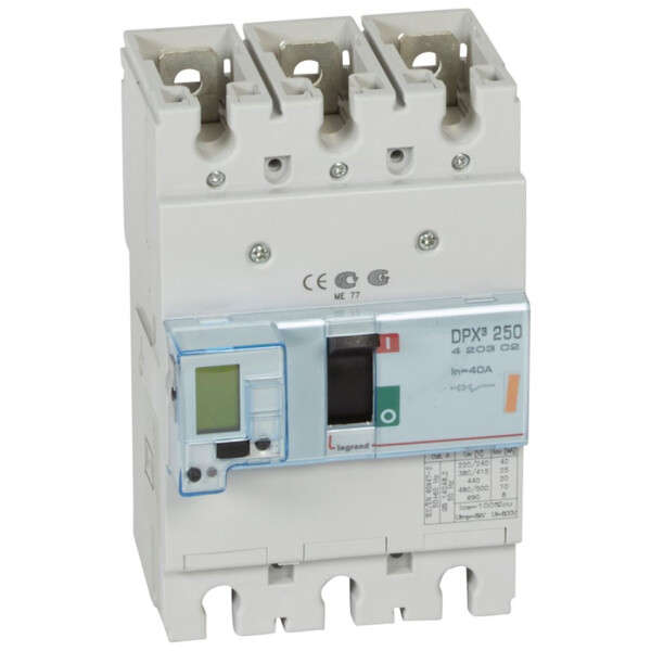 Disjoncteur de puissance dpx³ 250 - électronique - 25 ka - 3p - 40 a - Legrand - 420302