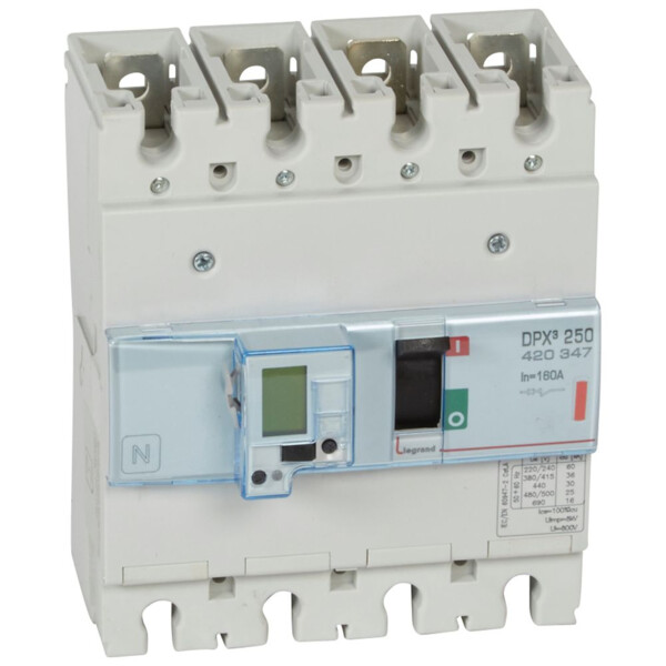 Disjoncteur de puissance dpx³ 250 - électronique - 36 ka - 4p - 160 a - Legrand - 420347
