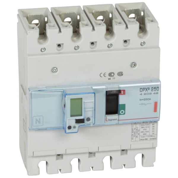 Disjoncteur de puissance dpx³ 250 - électronique - 36 ka - 4p - 250 a - Legrand - 420349