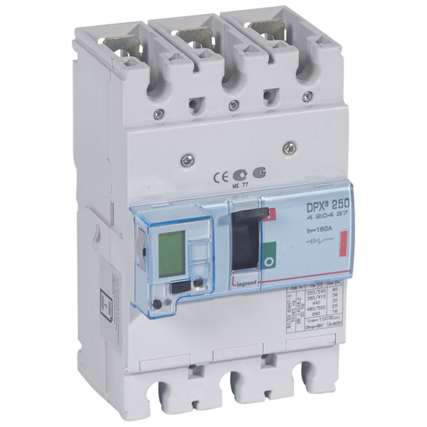 Disjoncteur de puissance dpx³ 250 - électronique à unité de mesure - 36 ka - 3p - 160 a - Legrand - 420437
