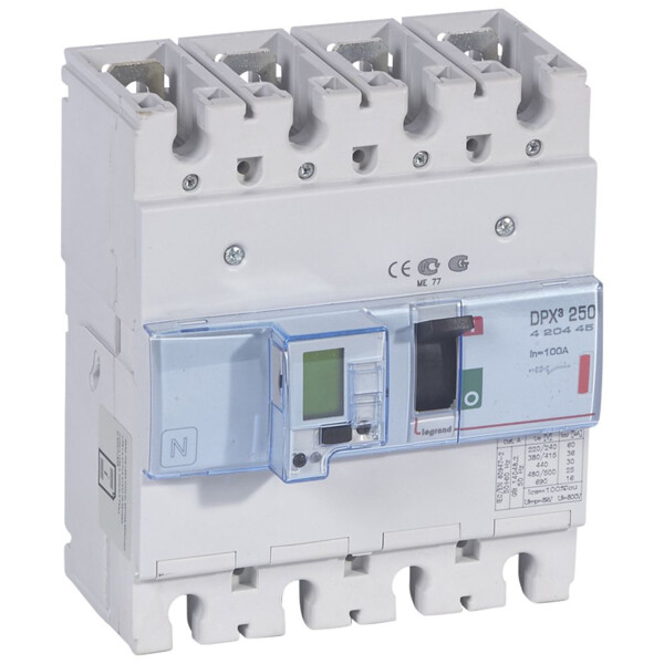 Disjoncteur de puissance dpx³ 250 - électronique à unité de mesure - 36 ka - 4p - 100 a - Legrand - 420445