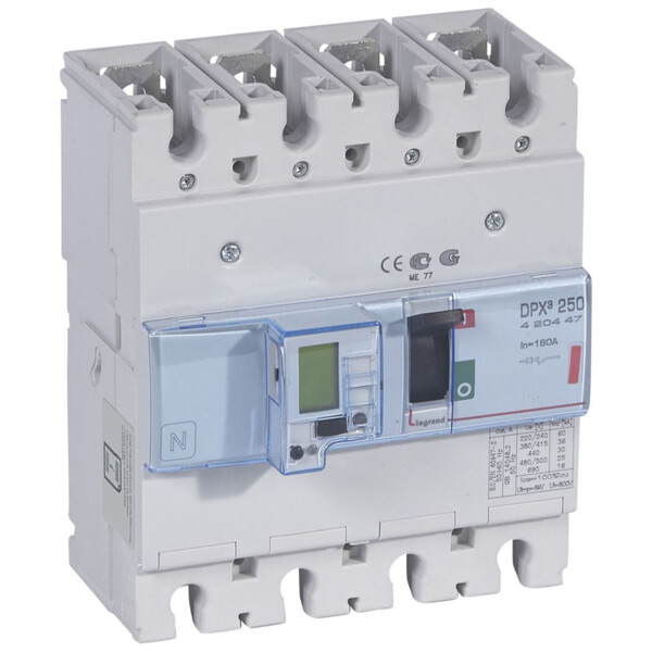 Disjoncteur de puissance dpx³ 250 - électronique à unité de mesure - 36 ka - 4p - 160 a - Legrand - 420447