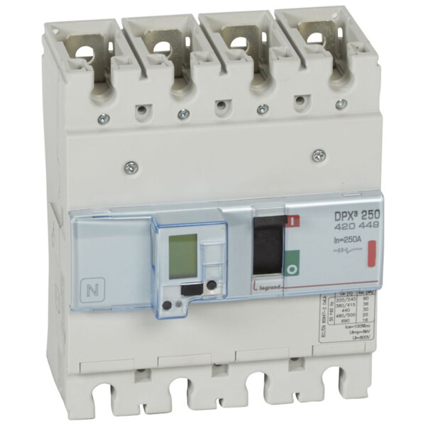 Disjoncteur de puissance dpx³ 250 - électronique à unité de mesure - 36 ka - 4p - 250 a - Legrand - 420449