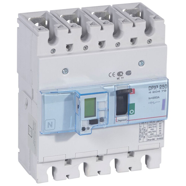 Disjoncteur de puissance dpx³ 250 - électronique à unité de mesure - 50 ka - 4p - 250 a - Legrand - 420479