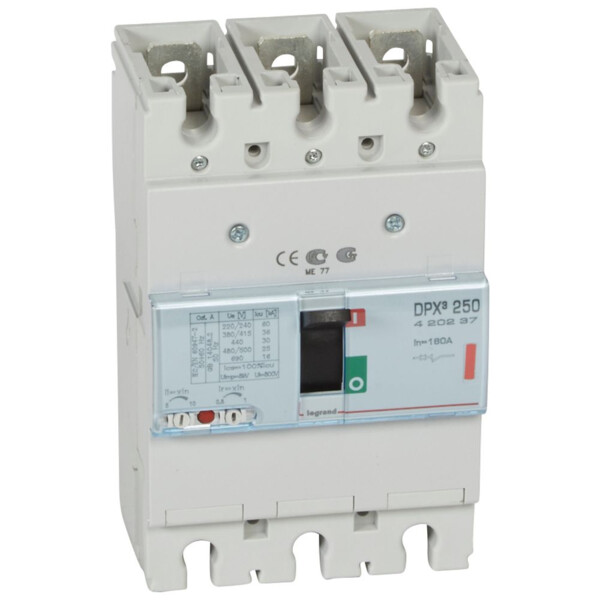 Disjoncteur de puissance dpx³ 250 - magnéto-thermique - 36 ka - 3p - 160 a - Legrand - 420237