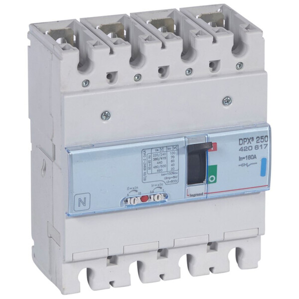 Disjoncteur de puissance dpx³ 250 - magnéto-thermique - 70 ka - 4p - 160 a - Legrand - 420617