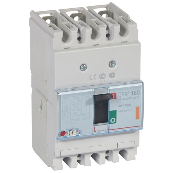 Disjoncteur de puissance dpx³ 160 - magnéto-thermique - 25 ka - 3p - 160 a - Legrand - 420047